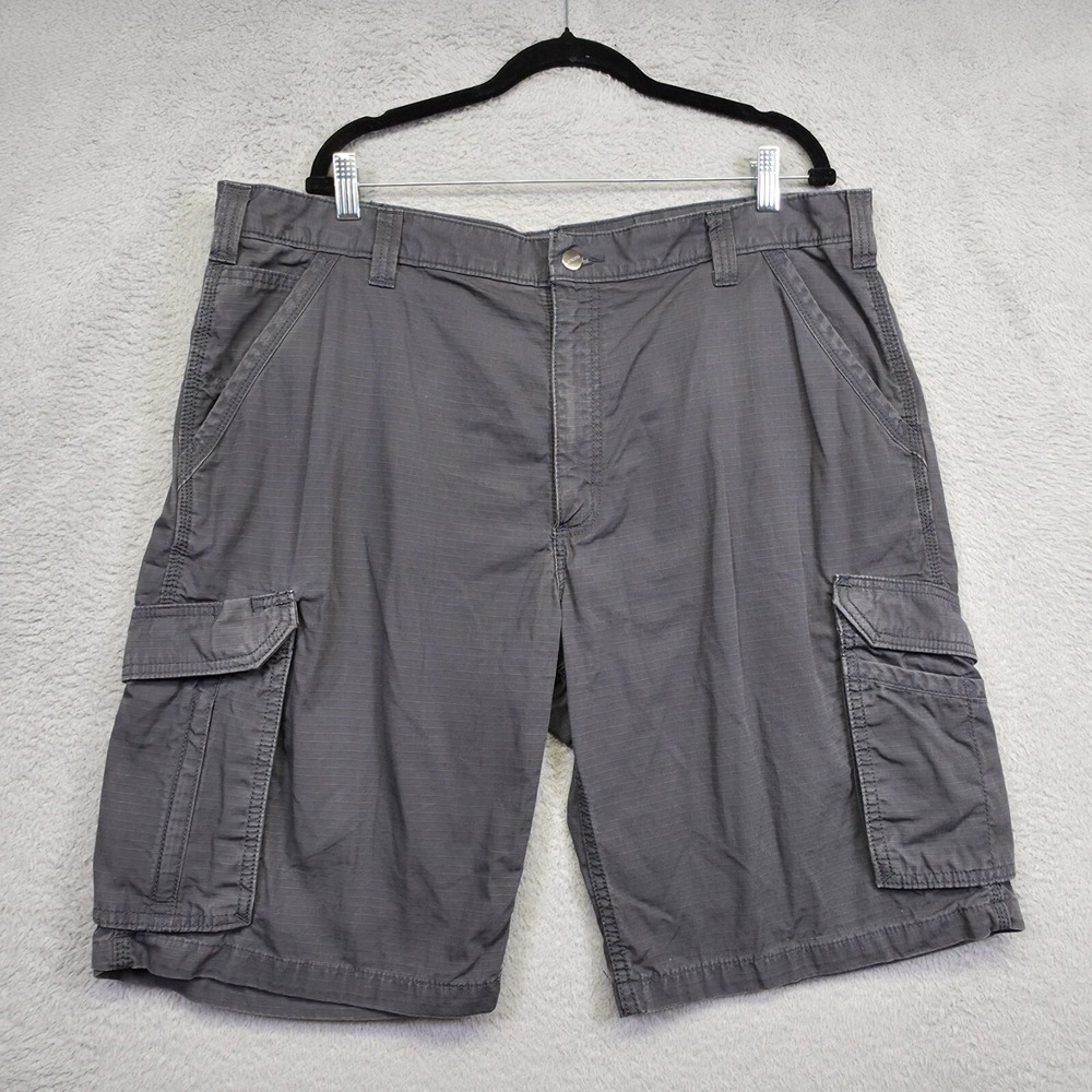 Carhartt Force Tappen Cargo Shorts Mens 40‎ Gray Relaxed Ripstop Utilty Workwear